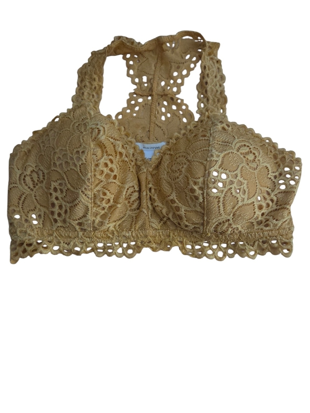 Maurices Lace Racerback Bandeau Bralette in Mustard